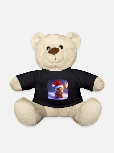 Weihnachtsmotiv Maus - Teddy - Schwarz