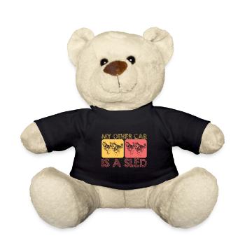 Schlittenhunderennen Schlittenhunde Geschenk - Teddy - Schwarz - Vorne