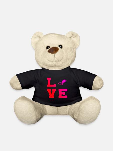 Scuba Tauchen Diving Scuba Taucher Scuba Diver - Teddy Bear - black