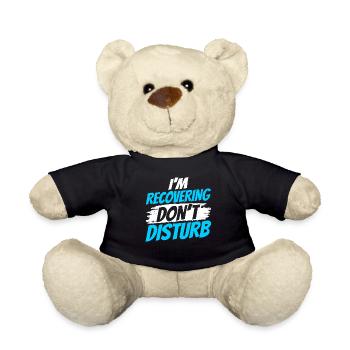 Je s’il vous plaît ne pas déranger la récupération - Nounours - noir - Devant