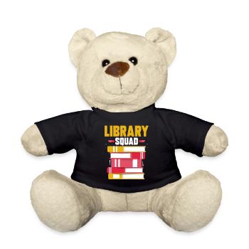 Bibliothek Team Bücher Liebhaber Bibliothekar - Teddy - Schwarz - Vorne