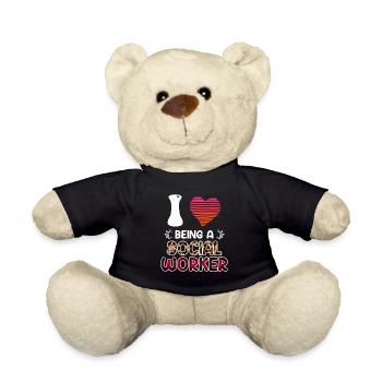 Traumberuf ich bin gerne Sozialarbeiterin - Teddy - Schwarz - Vorne