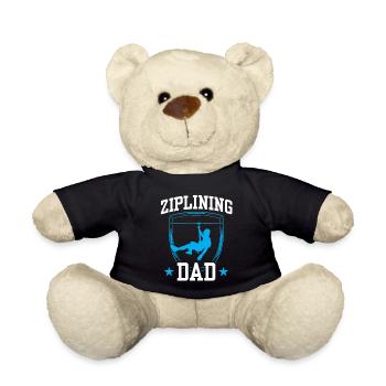 Tyrolienne Papa Tyrolienne Dictons Sports Tyrolienne - Nounours - noir - Devant