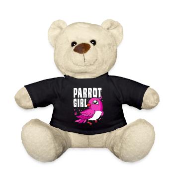 Parrot Girl Parrot Pet Cute Animal - Teddy Bear - black - Front