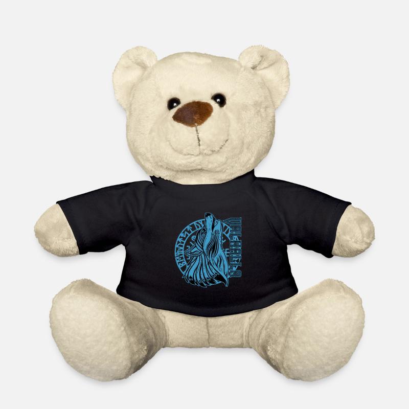 Valhalla Wolf Odin Runen Nordischer Kompass - Teddy - Schwarz
