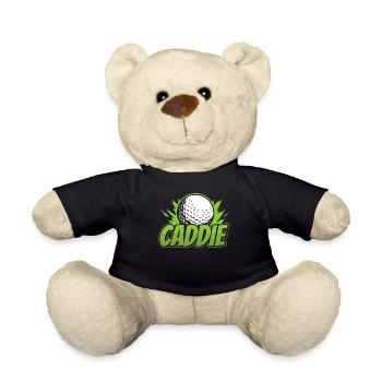 Caddie Golf Golfer Golfing Profession - Teddy Bear - black - Front