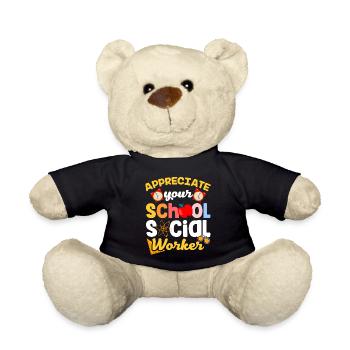 Appreciate Your School Social Worker School Profession - Teddy Bear - black - Front