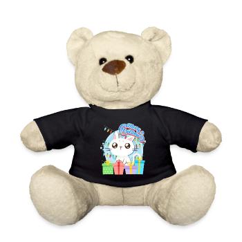 Merry Catmas Cats Children - Teddy Bear - black - Front
