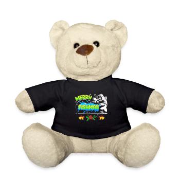 Pêcheur Noël Pêche Joyeux Poissons - Nounours - noir - Devant