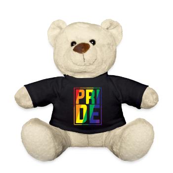 LGBT Human Mensch Regenbogen Geschenkidee - Teddy - Schwarz - Vorne