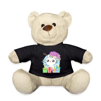 Merry Catmas Cats Children - Teddy Bear - black - Front