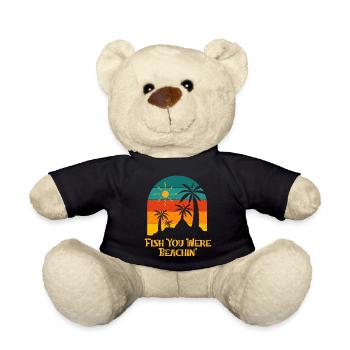 Fish You Were Beachin' Summer Fishing Tropical - Teddy - Schwarz - Vorne