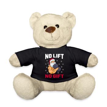 Nikolaus mit Hanteln No Lift no Gift - Teddy - Schwarz - Vorne