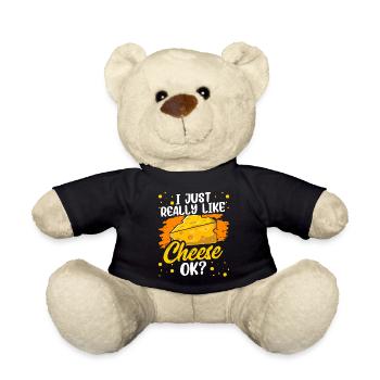 J’aime le fromage juste très amoureux amour doux - Nounours - noir - Devant