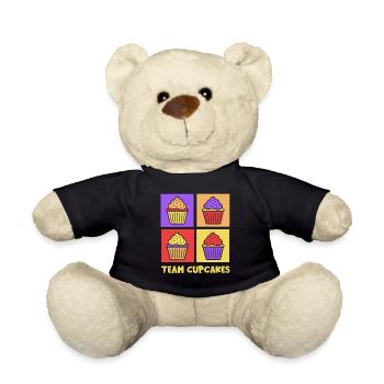 Team Cupcakes Food Sweet Cupcake Lovers - Teddy Bear - black - Front
