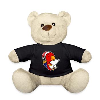 Papagei Weihnachten Schlafen Schlaf Ausschlafen - Teddy - Schwarz - Vorne