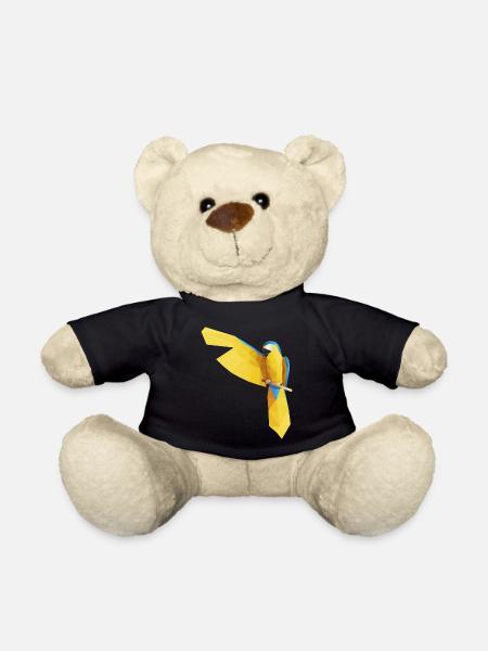 Blue Ara Low Poly - Teddy Bear - black