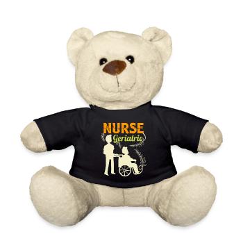 Geriatric Nurse Altenpflegerin Altenpfleger - Teddy Bear - black - Front