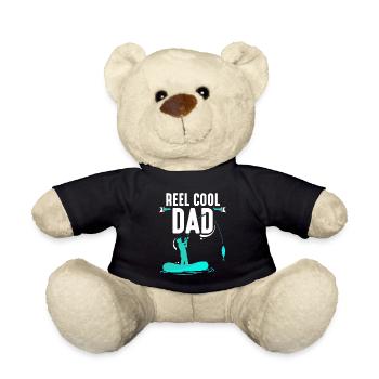 Reel Cool Papa Angler Angeln Fischen Fischer - Teddy - Schwarz - Vorne