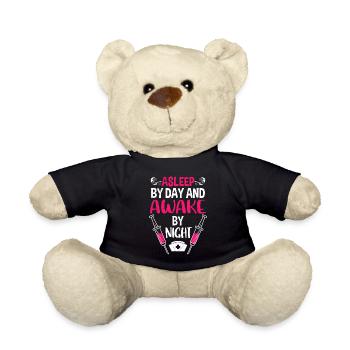 Night shift awake at night nurse - Teddy Bear - black - Front