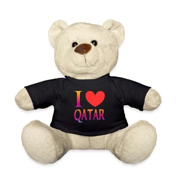 Ich liebe Katar - Teddy - Schwarz - Vorne