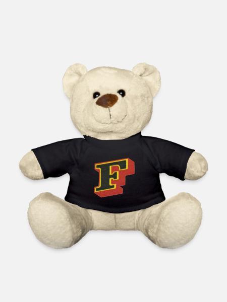 F-Buchstabe - Teddy - Schwarz