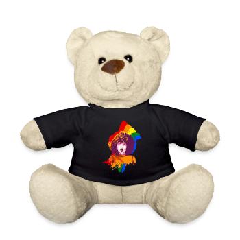 Afro Girl Gay Pride Schwarze Geschichte Melanin Bl - Teddy - Schwarz - Vorne