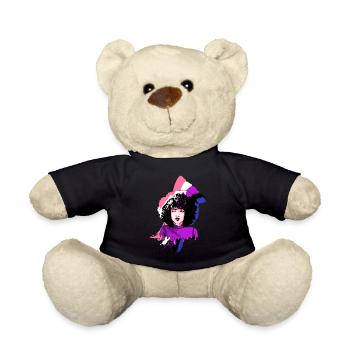 Afro Girl Genderfluid Flag Black History M - Teddy Bear - black - Front
