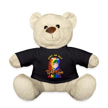 Gay Ally Anime Girl Just An Ally Who Loves Anime - Teddy - Schwarz - Vorne