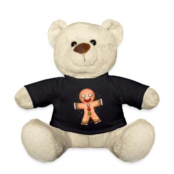 Gingerbread Man Merry Christmas - Teddy - Schwarz - Vorne