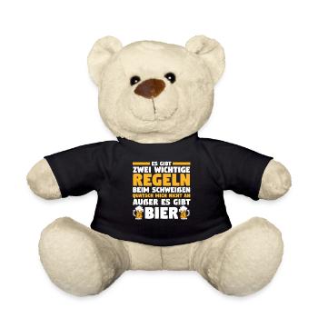 Schweißen Metallbau Metallbauer Bier Schweißer - Teddy - Schwarz - Vorne
