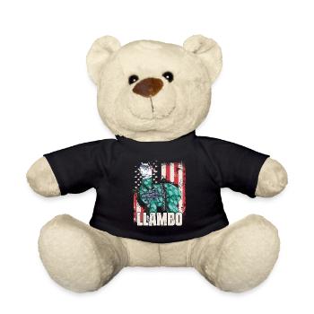 LLambo Alpaka Alpaca Llama Lustig - Teddy - Schwarz - Vorne