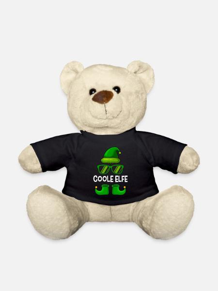 Coole Elfe lustige Weihnachten Nikolaus - Teddy - Schwarz