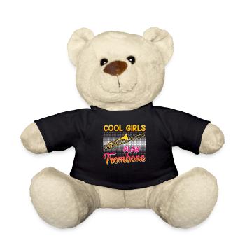 Musikerin Coole Mädchen spielen Posaune - Teddy - Schwarz - Vorne