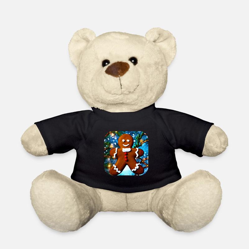 Christmas Gingerbread Man - Teddy Bear - black