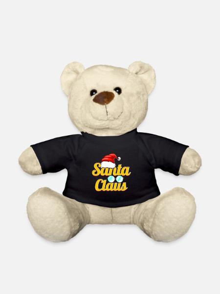 Père Noël Logo Santas Chapeau Et Lunettes Noël - Nounours - noir