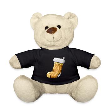 Chaussette pour votre cheminée pour Noël avec Bitcoin - Nounours - noir - Devant
