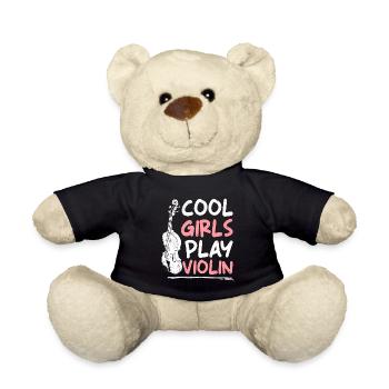 Musikerin Coole Mädchen spielen Geige - Teddy - Schwarz - Vorne