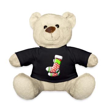 Chaussettes Chimney Avec Petits Crânes Pour Un Sombre - Nounours - noir - Devant