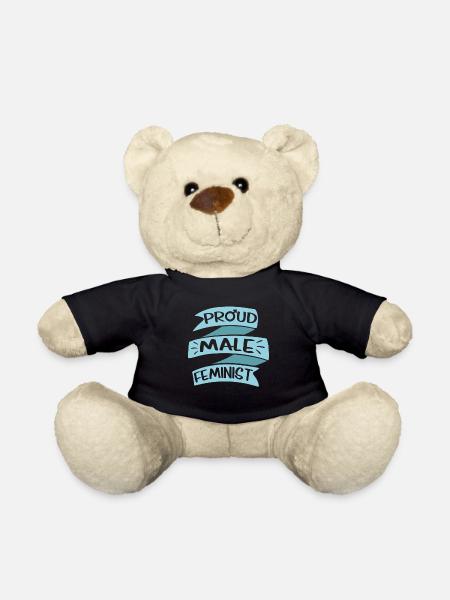 Stolzer Männlicher Feminist Feminismus Frauen - Teddy - Schwarz