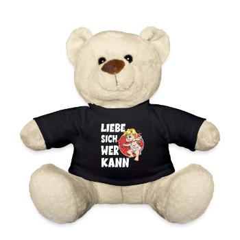 Liebe Sich Wer Kann für den Partner - Teddy - Schwarz - Vorne