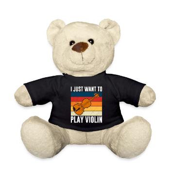 Musician Concert Mir reichts ich spielen Geviolin jetzt - Teddy Bear - black - Front