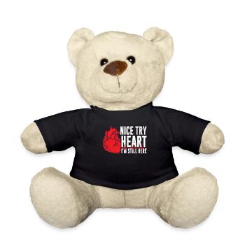 Nice try heart I'm still here - Teddy Bear - black - Front