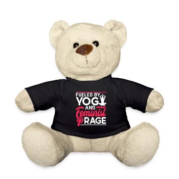 Driven by yoga and feminist anger women - Teddy Bear - black - Front