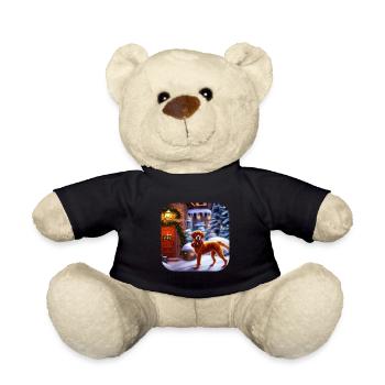 Christmas motif dog - Teddy Bear - black - Front