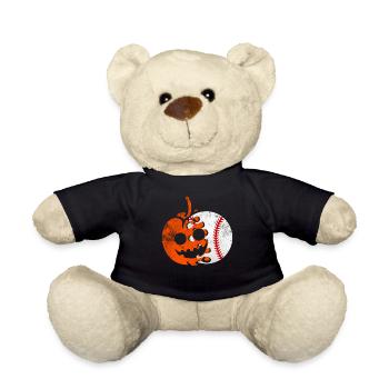 Baseball Halloween Pumpkin - Nounours - noir - Devant