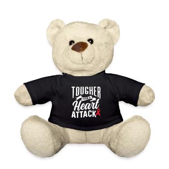 Härter Als Ein Herzinfarkt Herzanfall Herzattacke - Teddy - Schwarz - Vorne