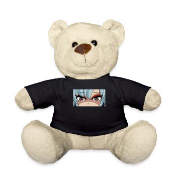 Avant Garde Aesthetic Anime Girl Eyes - Teddy Bear - black - Front