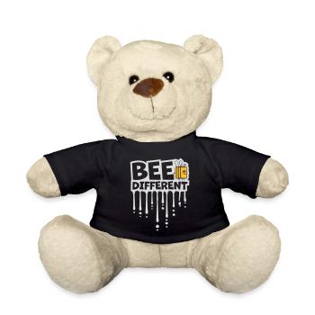 bee different saying quote - Teddy Bear - black - Front