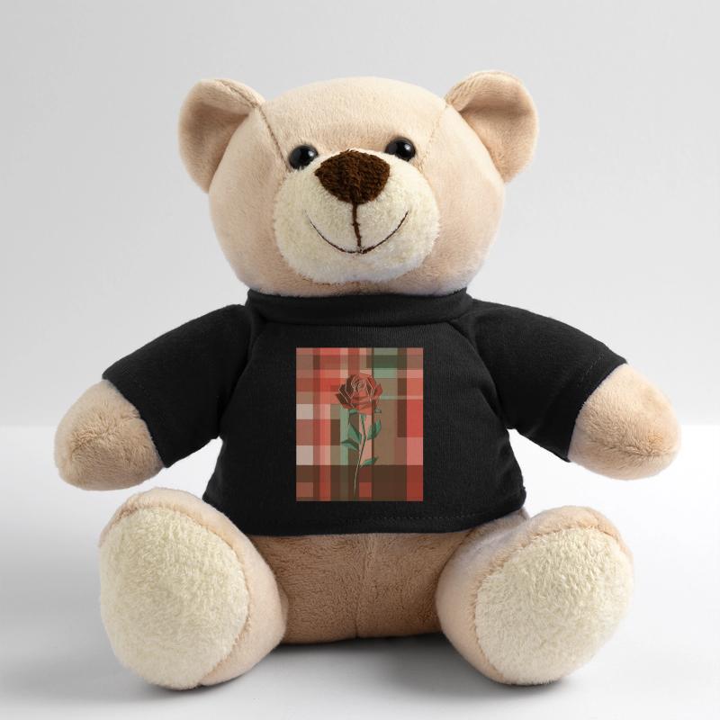 Avant Garde Aesthetic Red Rose Teddy Bear